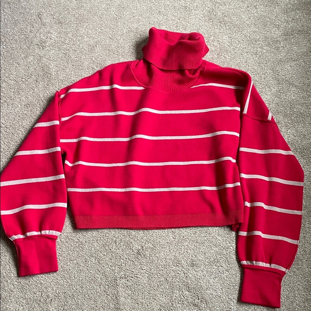 NWT Free People roll neck crop sweater